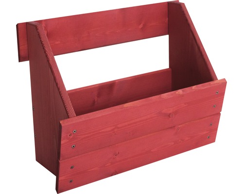 Hochbeet vertikal Hochbeetkasten für Zaunelement Joris 48x20,5x37 cm schwedenrot Holz Wandhalterung für Pflanzen