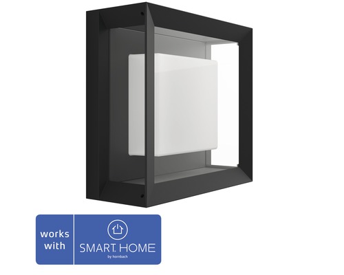 Philips hue LED Wandleuchte White & Color Ambiance 1150 lm schwarz 11,5x26 cm - Kompatibel mit SMART HOME by hornbach