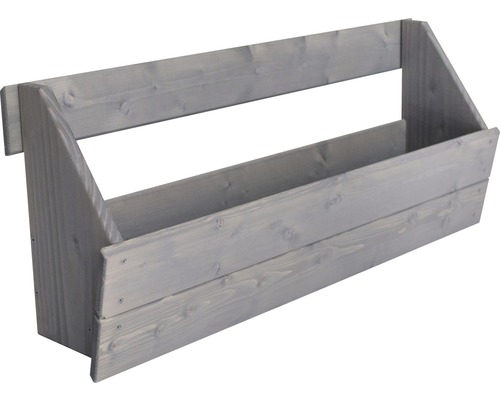 Hochbeet vertikal Hochbeetkasten für Zaunelement Joris 88 x 20,5 x 37 cm hellgrau Graues Holzregal zur Wandmontage