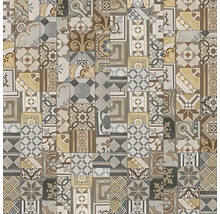 Fliesenmuster mit verschiedenen geometrischen und floralen Designs