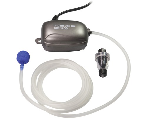 JBL Pro Silent A50 Aquariumpumpe mit Luftschlauch, Ausströmerstein und Rückschlagventil