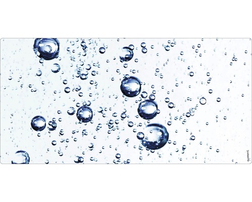 Badrückwand mySPOTTI aqua Water 90x45 cm Blasen im Wasser