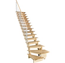 Holztreppe mit Geländer