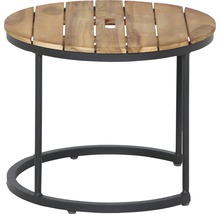 Gartentisch aus Holz mit Metallgestell