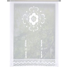 Gardine mit Blumenmuster und Lochstickerei