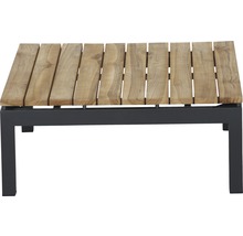 Gartentisch mit Holzplatten und Metallgestell