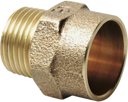 Übergangsnippel ½"AGx22mm rotguß 10 Stück Rotguss Messingfitting mit Gewinde