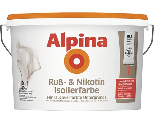 Alpina Nikotinsperre Wandfarbe weiß 5L-0