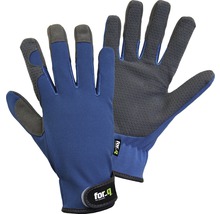 Blaue Arbeitshandschuhe mit Handflächenbeschichtung