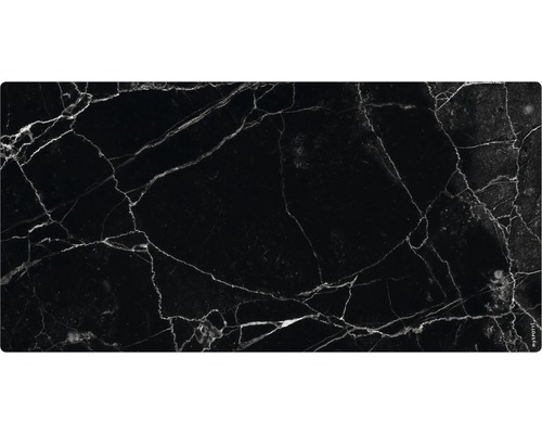 Badrückwand mySPOTTI aqua Marmor black 90x45 cm Dekorplatte mit Marmorstruktur
