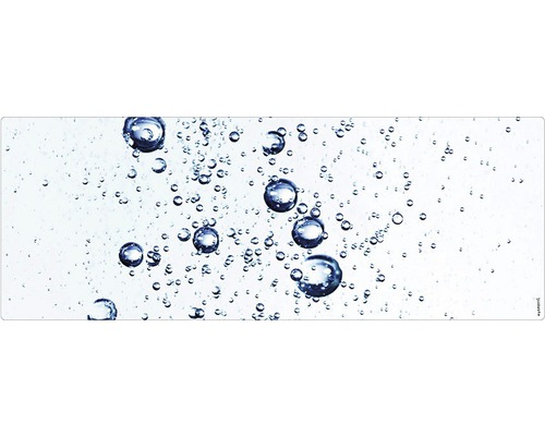 Badrückwand mySPOTTI aqua Water 120x45 cm Abbildung von Luftblasen im Wasser