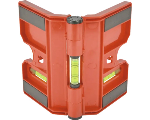 Eckwinkel-Wasserwaage aus Kunststoff mit Magnet