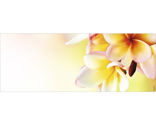 Badrückwand mySPOTTI aqua Hawaii 120x45 cm Dekoratives Motiv mit Blüten für verschiedene Anwendungen