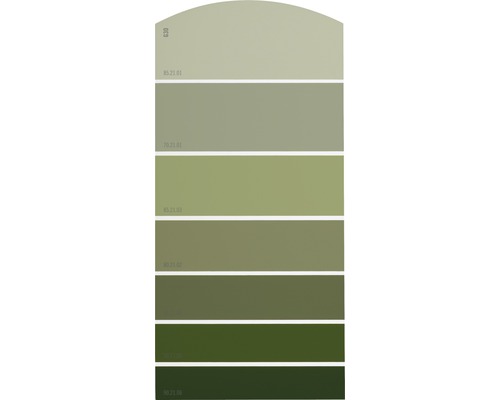 Farbmusterkarte Farbtonkarte G30 Farbwelt grün 21x10 cm