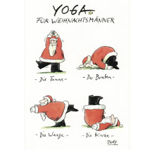 Weihnachtspostkarte Yoga für Weihnachtsmänner 10,5x14,8 cm