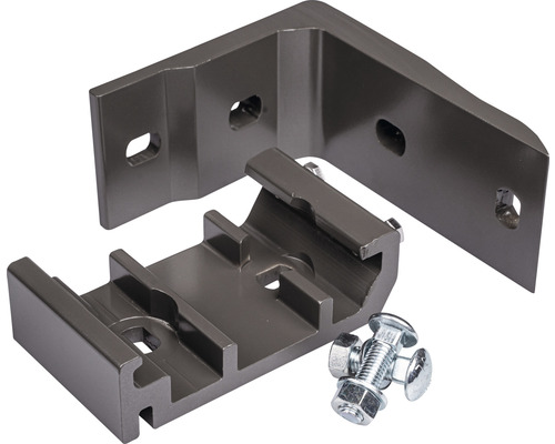 Metallwinkel und Schrauben für die Montage