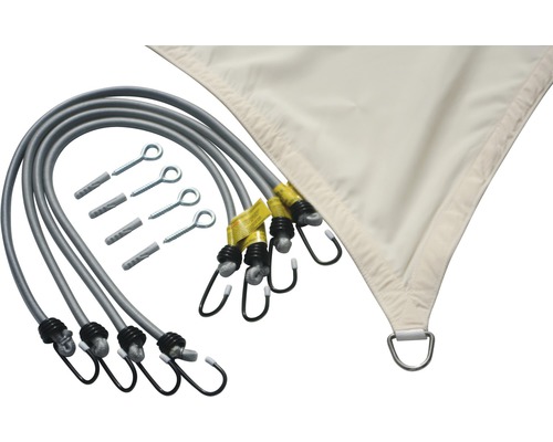 Sonnensegel mit Befestigungsmaterial