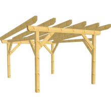 Holzkonstruktion Pultdach 300 x 500 cm-thumb-0