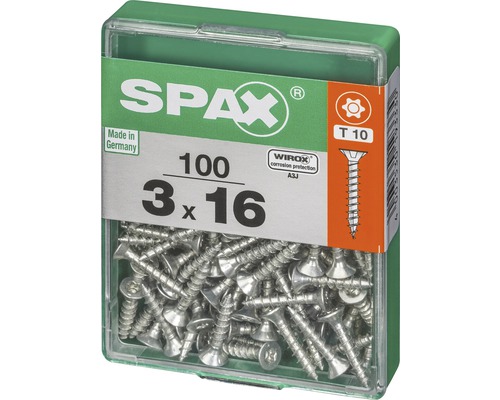 Spax Schrauben 3 x 16 mm, 100 Stück in einer Verpackung