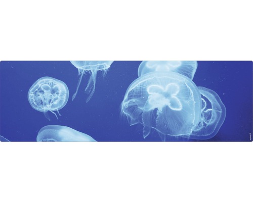 Badrückwand mySPOTTI aqua Qualle 140x45 cm Duschmatte mit Quallenmotiv