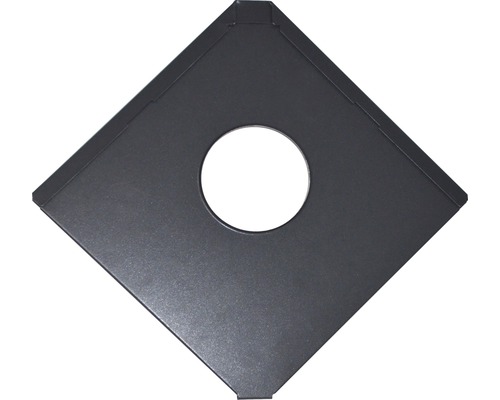 PRECIT Aluminium Grundplatte Quadra für Dachdurchführung Anthrazitgrau RAL 7016 316 x 316 x 0,7 mm