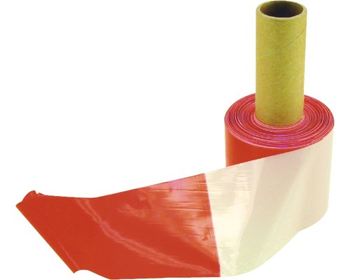 Absperrband Flatterband Warnband rot/weiß 100 m, 80 mm