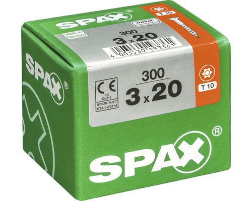 Verpackung Spax Schrauben 3 mal 20 Millimeter