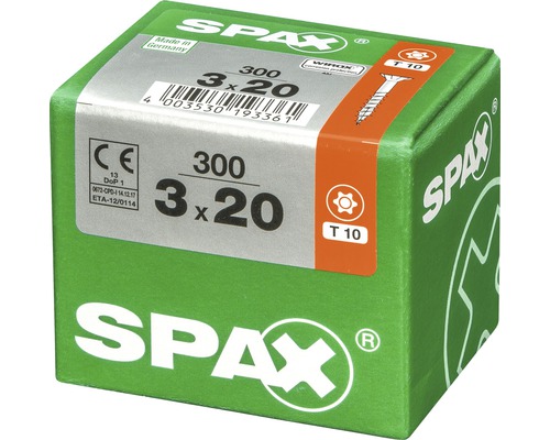 Schrauben der Größe 3 x 20 Millimeter, 300 Stück, im Karton