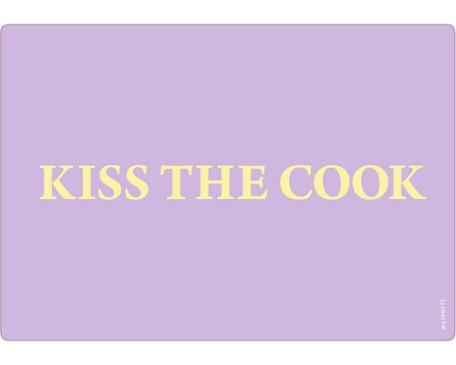 Küchenrückwand mySPOTTI pop Plum Kiss 59x41 cm Myspotti ''Kiss The Cook'' Küchenmatte