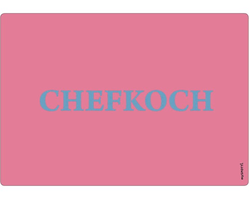 Küchenrückwand mySPOTTI pop Chefkoch pink 59x41 cm