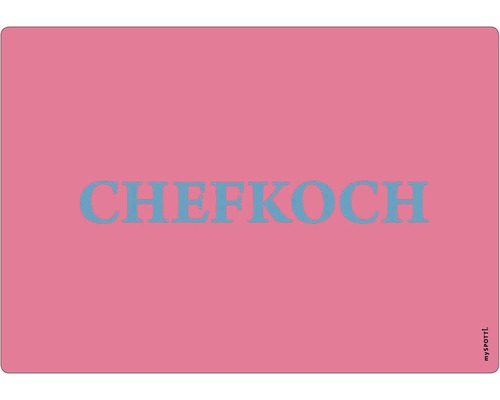 Küchenrückwand mySPOTTI pop Chefkoch pink 59x41 cm Myspotti Chefkoch Schneidebrett