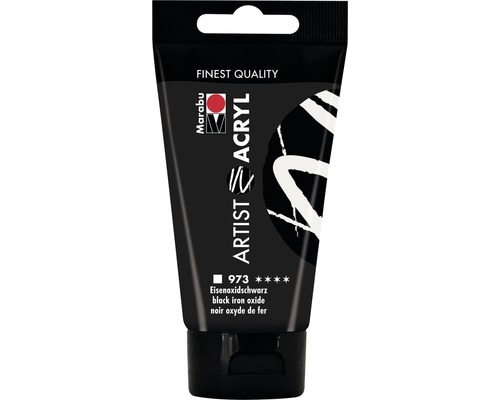 Marabu Acrylfarbe Artist Acryl eisenoxidschwarz 973 75 ml Marabu Artist Acrylfarbe, Eisenoxidschwarz
