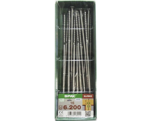 Spax Holzbauschraube HI.FORCE T-STAR plus Tellerkopf TX Teilgewinde 6x200 mm WIROX 16 Stück Spax Hi-Force Schrauben 6 x 200 Millimeter, 16 Stück im Paket