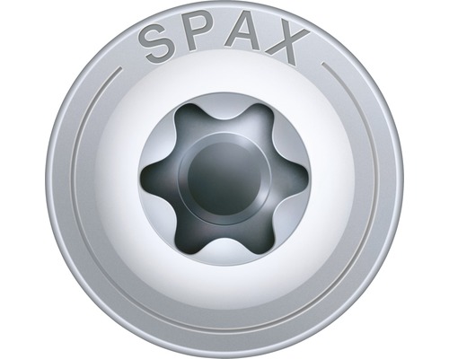 Detailaufnahme eines Spax Schraubenkopfes