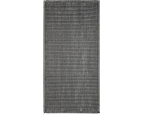Teilelement Öland 90 x 180 cm steingrau Grauer Badteppich mit gewebter Textur