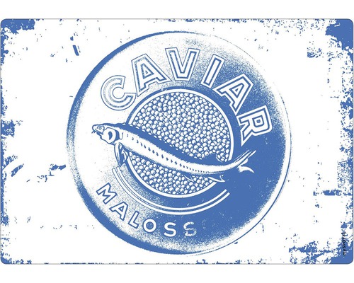 Küchenrückwand mySPOTTI pop Caviar blue 59x41 cm Caviar Maloss Motiv auf Untersetzer