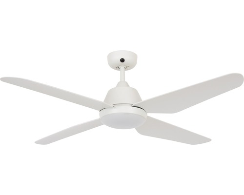 Deckenventilator weiß Aria ø 122 cm mit Fernbedienung Sommer + Winterfunktion Deckenventilator mit vier Flügeln und integrierter Lampe