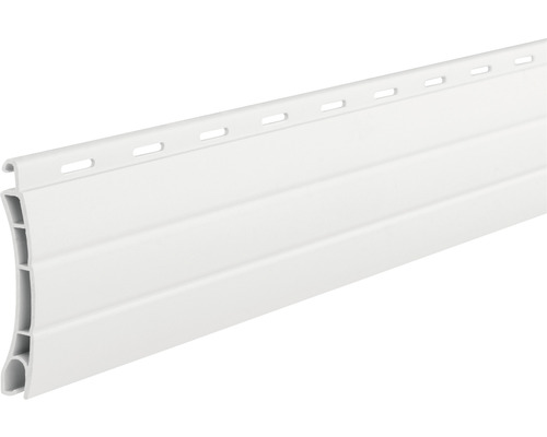 Rollladenprofil Schellenberg Mini H 37 x B 1500 mm weiß Weiße Kunststofffassadenverkleidung mit Montagelöchern