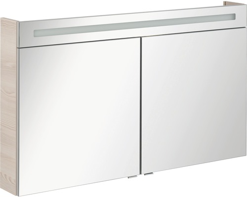 Spiegelschrank FACKELMANN B.clever 120 x 16 x 71 cm alaska esche 2-türig LED IP 20-0