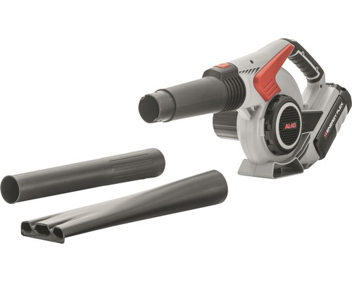 Akku-Laubbläser mit verschiedenen Düsenaufsätzen