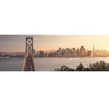 Blick auf die Skyline von San Francisco mit der San Francisco-Oakland Bay Bridge