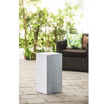 Sockel 'Tower Grey' 39 x 39 x 68 cm aus Polystone grau