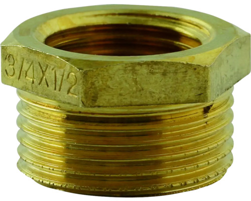 Reduzierstück ¾"AGx1/2"IG messing Messing-Reduzierstück mit Gewinde, 3/4 Zoll x 1/2 Zoll