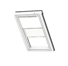 VELUX Vorteils-Set Verdunkelungsrollo uni weiß und Faltstore Plissee weiß manuell Rahmen aluminium DFD F08 1025S
