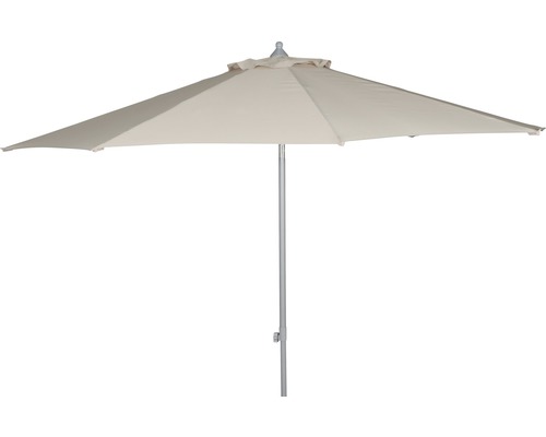 Sonnenschirm Siena Garden Push-Up Ø 300 cm Polyester 180 g/m² natur Sonnenschirm mit Stahlmast