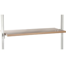 Regalboden aus Holz mit Metallhalterung