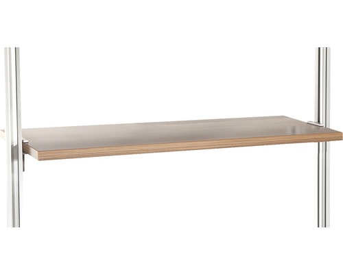 Regalboden aus Holz mit Metallhalterung