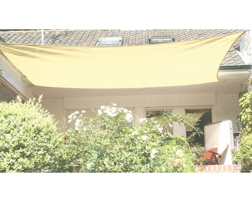 PeddyShield Quadratsonnensegel 2,4 x 2,4 m, aus wasser- und windabweisenden PES 280 g/m², beige