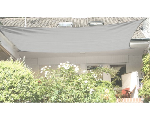 Sonnensegel Rechteck silbergrau mit Regenschutz 250x250 cm