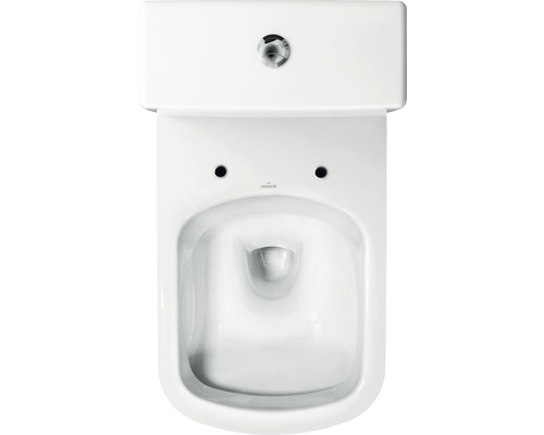 Aufnahme einer Toilette mit Spülkasten von oben